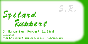 szilard ruppert business card