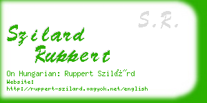 szilard ruppert business card